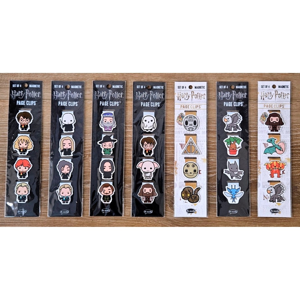Harry Potter Magnetic Page Clips Bookmarks Characters 28pc Complete Collection